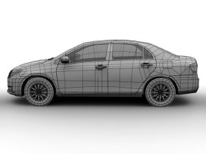 2007 toyota corolla axio Modello 3D