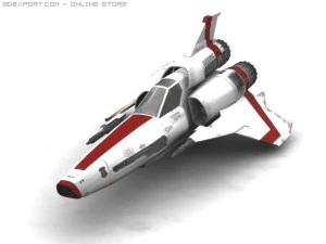 bs galactica viper mk ii Modelo 3D