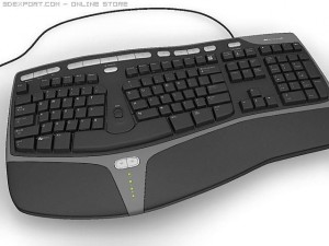 microsoft ergonomic keyboard Modelo 3D