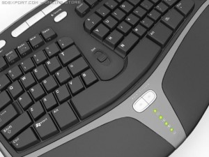 microsoft ergonomic keyboard Modelo 3D
