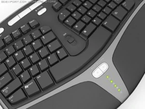 microsoft ergonomic keyboard 3D Model