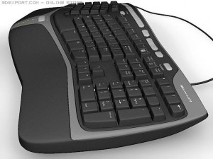 microsoft ergonomic keyboard Modelo 3D