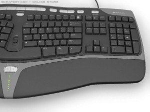 microsoft ergonomic keyboard Modelo 3D