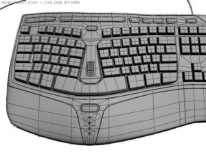 microsoft ergonomic keyboard Modelo 3D
