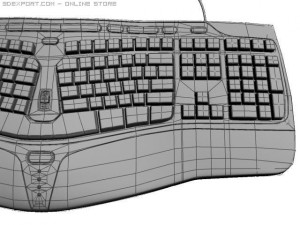 microsoft ergonomic keyboard Modelo 3D