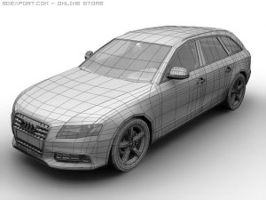 2008 audi a4 avant Modello 3D