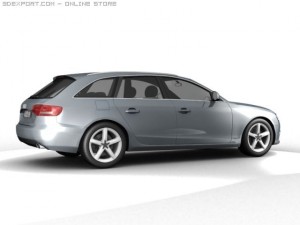 2008 audi a4 avant Modello 3D