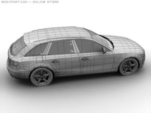 2008 audi a4 avant Modello 3D