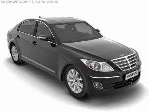 2009 hyundai genesis 3D Model