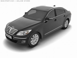 2009 hyundai genesis 3D Модель