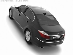2009 hyundai genesis 3D Модель