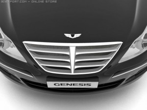 2009 hyundai genesis 3D Модель