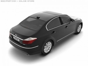 2009 hyundai genesis 3D Модель