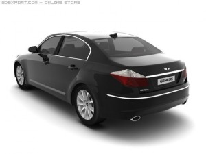 2009 hyundai genesis 3D Модель