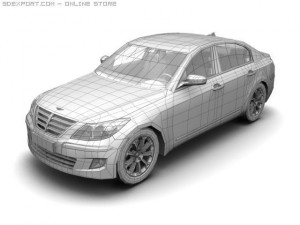 2009 hyundai genesis 3D Модель