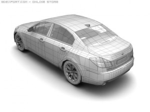 2009 hyundai genesis 3D Модель