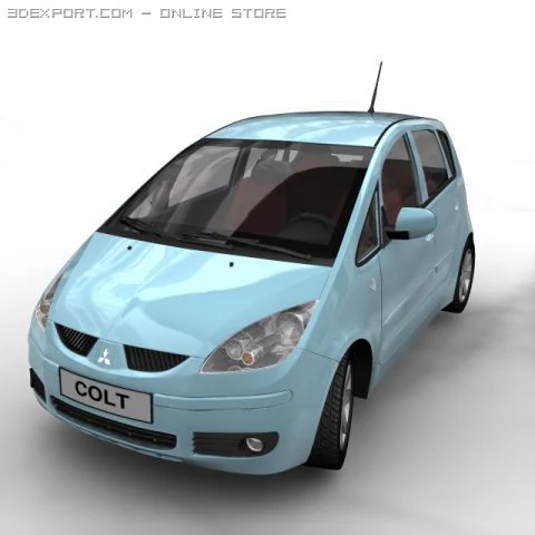 2005 mitsubishi colt 3D Model .c4d .max .obj .3ds .fbx .stl .blend