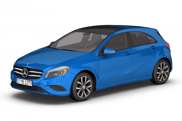 mercedes benz a class 2012 3D-Modell .c4d .max .obj .3ds .fbx .stl .blend 