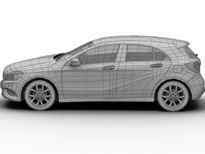 mercedes benz a class 2012 3D-Modell