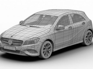 mercedes benz a class 2012 3D-Modell
