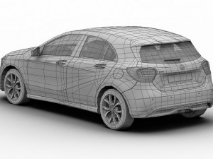 mercedes benz a class 2012 3D-Modell