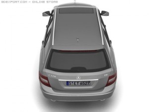 2008 merc benz c class estate Modèle 3D