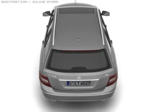 2008 merc benz c class estate 3D Model