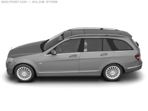 2008 merc benz c class estate Modèle 3D