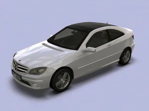 Мерседес Бенц CLC купе 2008 года выпуска. 3D Модель