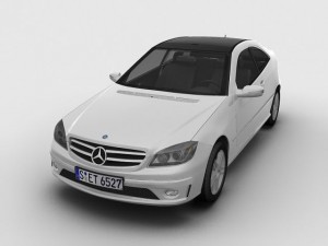 2008 mercedes benz clc coupe 3D Модель