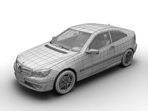 2008 mercedes benz clc coupe 3D Модель