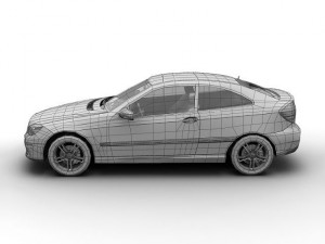 2008 mercedes benz clc coupe 3D Модель