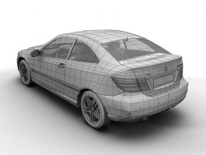 2008 mercedes benz clc coupe 3D Модель