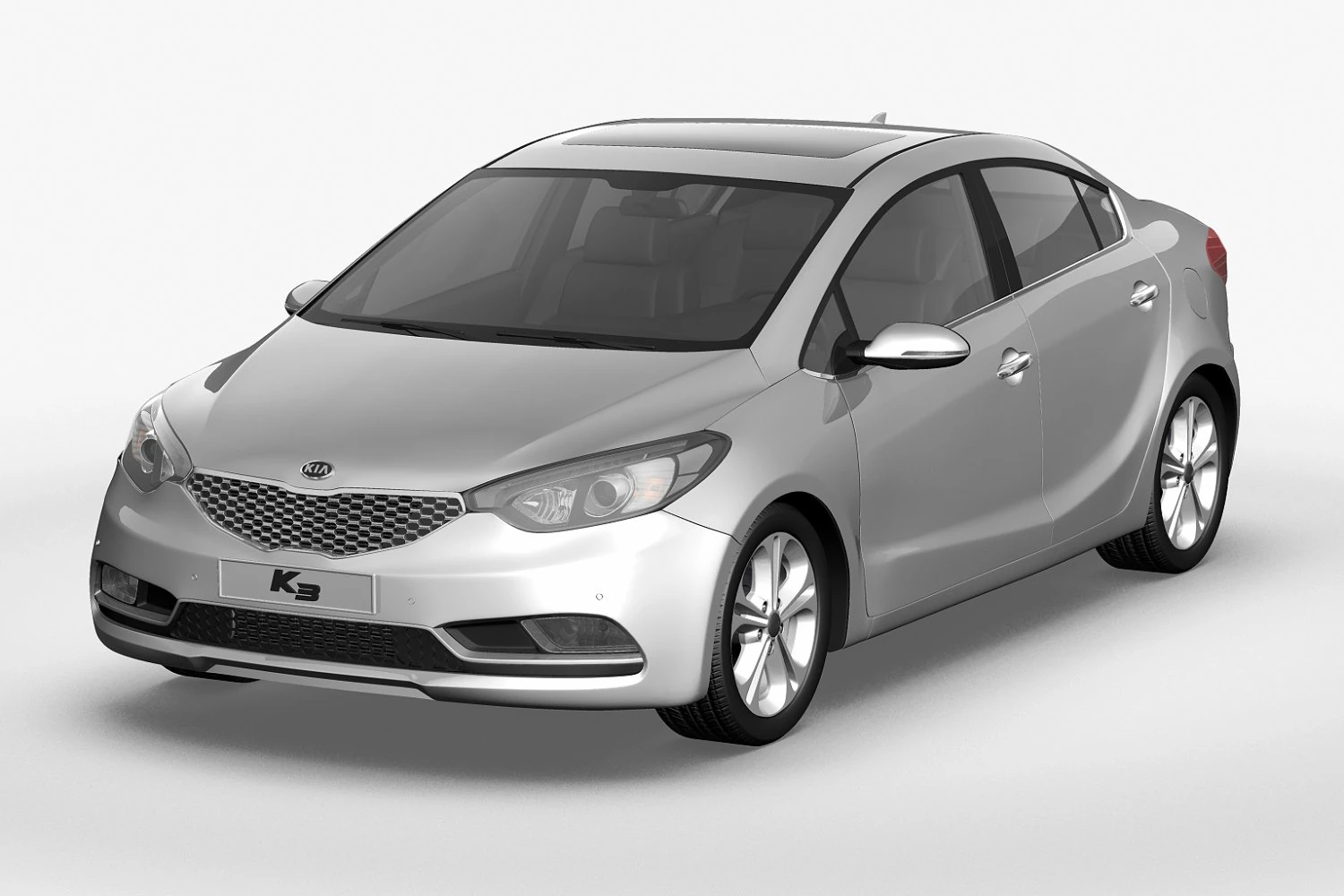 kia k3 cerato forte 2014 3D Model .c4d .max .obj .3ds .fbx .stl .blend 