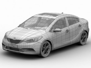 kia k3 cerato forte 2014 3D मॉडल