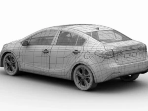 kia k3 cerato forte 2014 3D Model