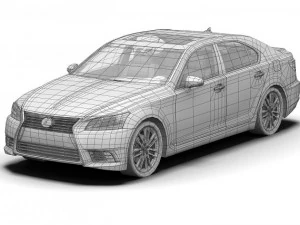 2013 lexus ls460 3D Model