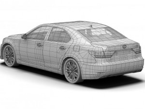 2013 lexus ls460 3D-Modell