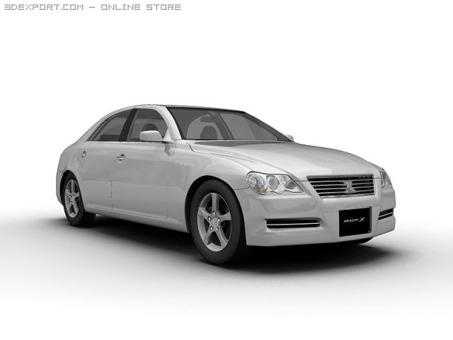 2007 toyota mark x Modello 3D .c4d .max .obj .3ds .fbx .stl .blend 