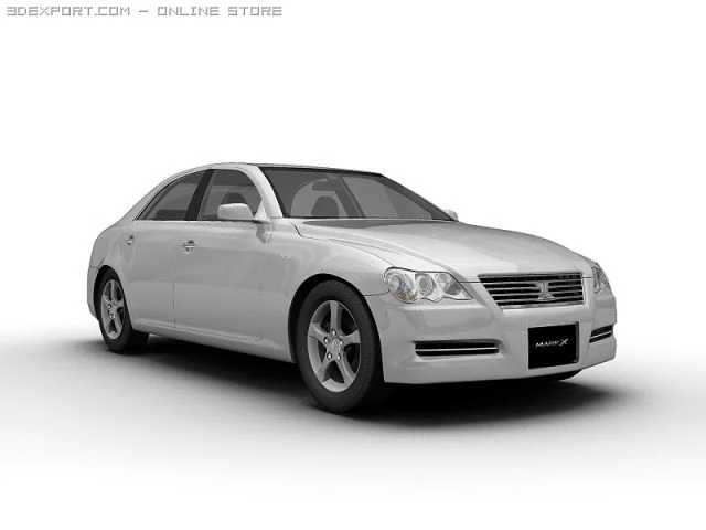2007 toyota mark x 3D Model .c4d .max .obj .3ds .fbx .stl .blend 