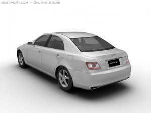 2007 toyota mark x Modello 3D