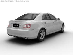 2007 toyota mark x Modello 3D