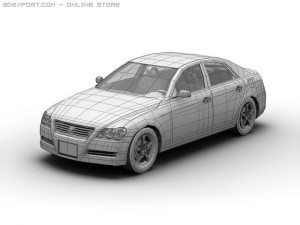 2007 toyota mark x Modello 3D