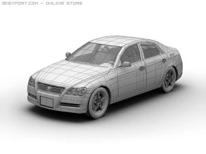 2007 toyota mark x 3D Model