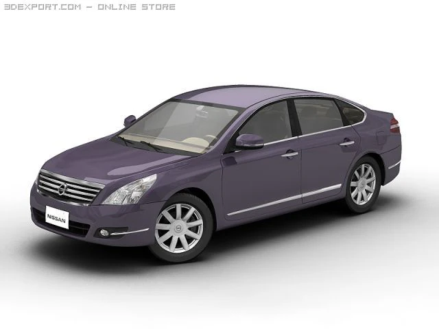 2008 nissan teana 3D Model .c4d .max .obj .3ds .fbx .stl .blend 
