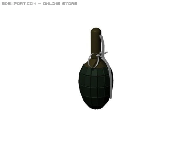 手榴弾 3Dモデル .c4d .max .obj .3ds .fbx .stl .blend 