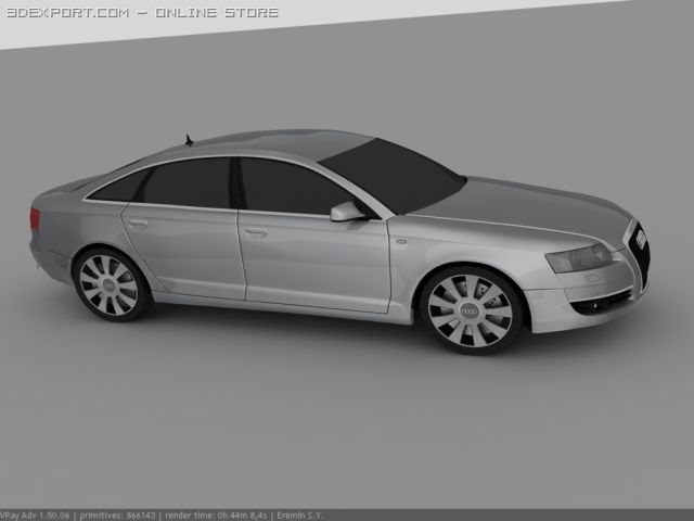audi a6 3D Model .c4d .max .obj .3ds .fbx .stl .blend 