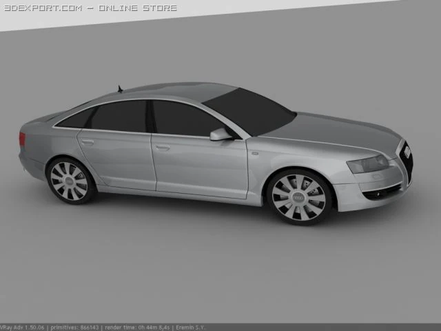 audi a6 3D Model .c4d .max .obj .3ds .fbx .stl .blend 