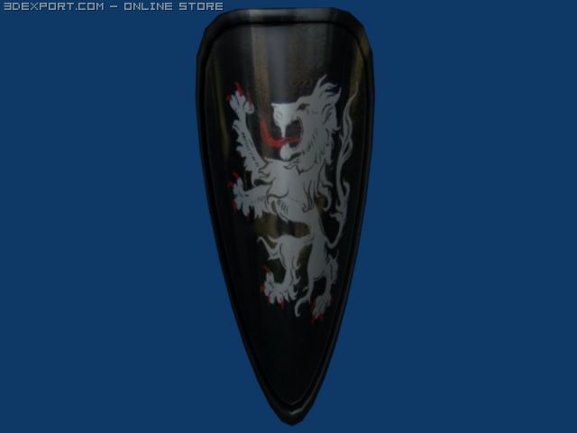 large shield 3D Model .c4d .max .obj .3ds .fbx .stl .blend 