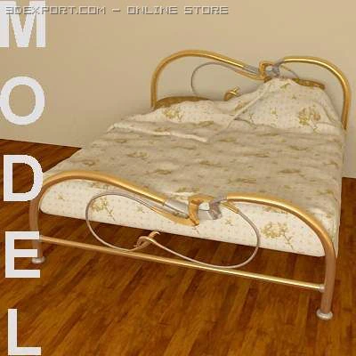 minimax bed 3D Model .c4d .max .obj .3ds .fbx .stl .blend 